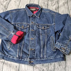 VTG Guide Gear Thinsulate Insulated Jean Jacket‎ Denim Button Coat Men S Flannel
